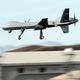 A MQ-9 Reaper drone being flown during exercises at Creech Air Force Base in Nevada, 2015.